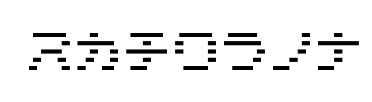D3 DigiBitMapism Katakana Thin  Free Fonts Download