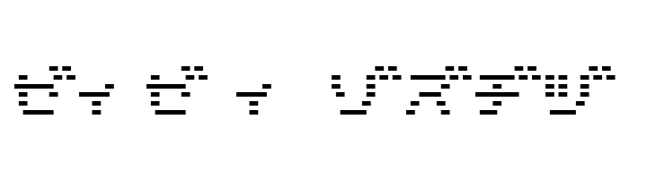 D3 DigiBitMapism Katakana Thin  Free Fonts Download