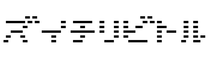 D3 DigiBitMapism Katakana Thin  Free Fonts Download