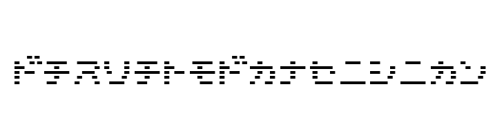 D3 DigiBitMapism Katakana Thin  Free Fonts Download