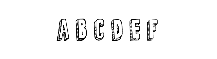 3-D Sketch Regular  Free Fonts Download