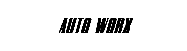 AUTO%2BWORX MOON Runner Squat Italic Font