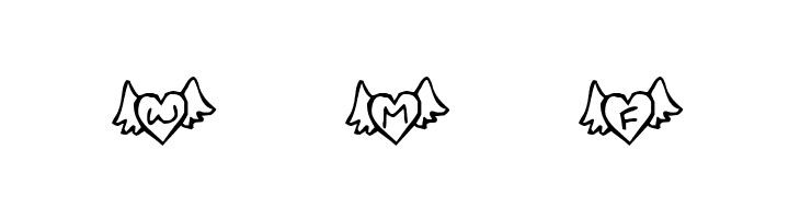 KR Wings of Love  Free Fonts Download