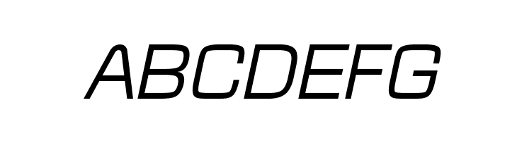 ABCDEFG Typo Square Italic Demo Font