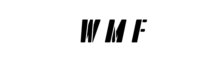 Bluefish STENCIL DEMO Italic  Free Fonts Download