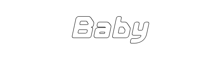 E4 Digital V2 Hollow Italic  Free Fonts Download