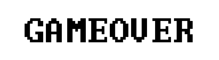 GAMEOVER Green Screen Font