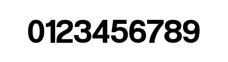 0123456789 Powerhouse Sans Bold Font
