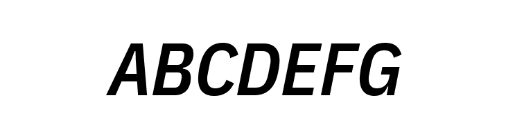 IBM Plex Sans Condensed SemiBold Italic  Free Fonts Download