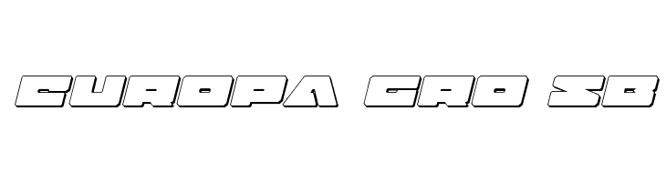Bad Axe 3D Italic  Free Fonts Download