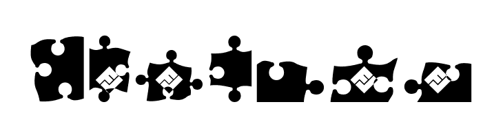 Jigsaw Puzzle Black  Free Fonts Download