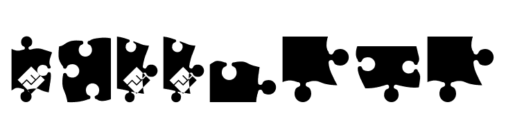 Jigsaw Puzzle Black  Free Fonts Download
