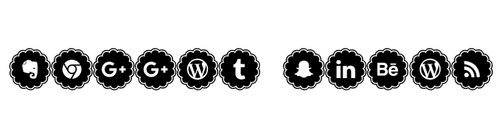 social icons  Free Fonts Download