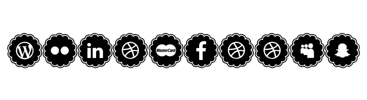 social icons  Free Fonts Download