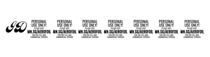 Aerofoil PERSONAL USE ONLY  Free Fonts Download