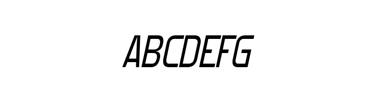 ABCDEFG Forgotten Futurist Italic Font
