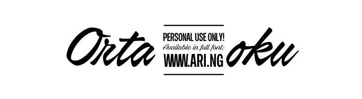 Orta0oku Airways PERSONAL USE ONLY Font