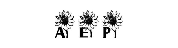 AEZ sunflower letters  Free Fonts Download