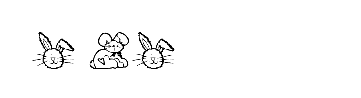 AEZ bunnies  Free Fonts Download