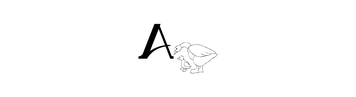 AEZ mother daughter ducks  Free Fonts Download