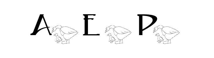 AEZ mother daughter ducks  Free Fonts Download