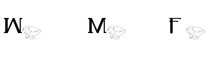 AEZ mother daughter ducks  Free Fonts Download