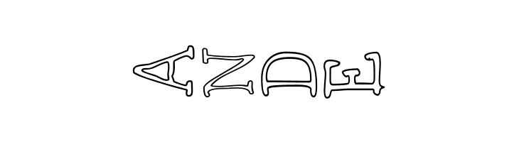 AEZ outline vertical  Free Fonts Download