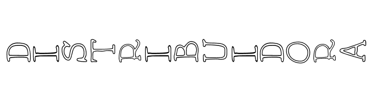 AEZ outline vertical  Free Fonts Download