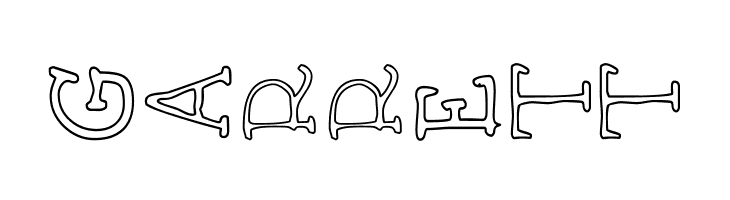 AEZ outline vertical  Free Fonts Download