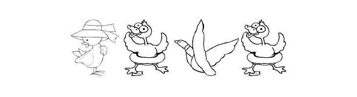 AEZ here ducky, ducky  Free Fonts Download