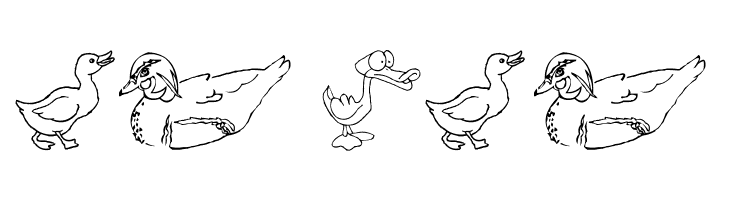 AEZ here ducky, ducky  Free Fonts Download