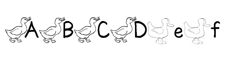 AEZ ducks  Free Fonts Download