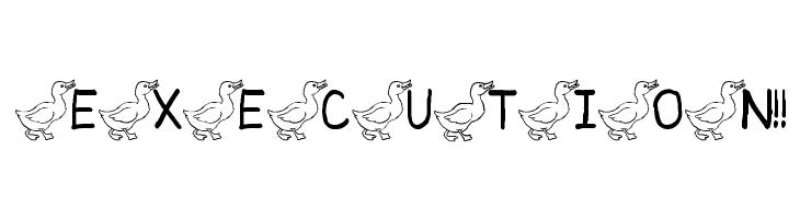 AEZ ducks  Free Fonts Download