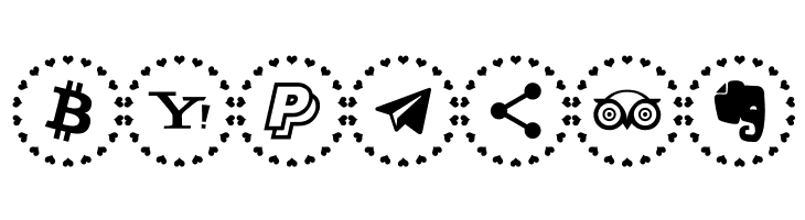 social networks colors  Free Fonts Download