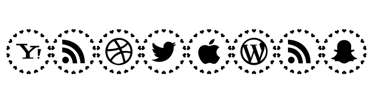 social networks colors  Free Fonts Download