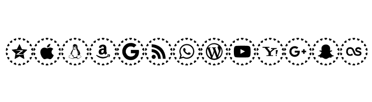 social networks colors  Free Fonts Download