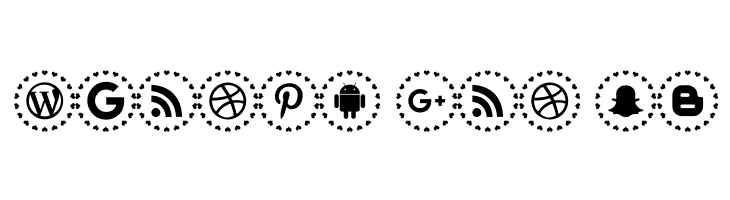 social networks colors  Free Fonts Download