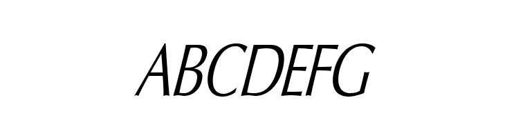 Oregon LDO Condensed Oblique  Free Fonts Download