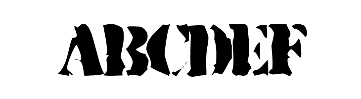 Rugged Stencil  Free Fonts Download