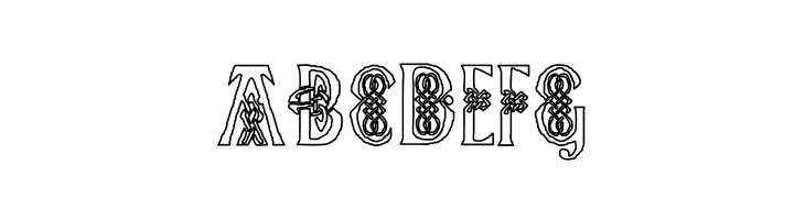 Pee's Celtic outline  Free Fonts Download