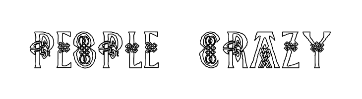 Pee's Celtic outline  Free Fonts Download