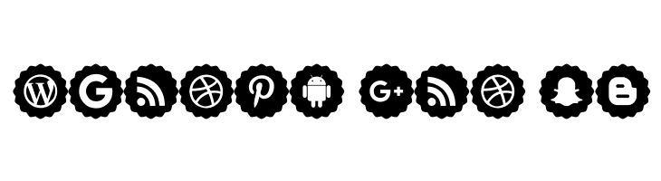 Social Networks Color  Free Fonts Download