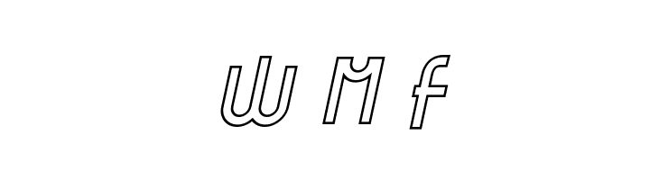 Attracted Monday Outline Italic  Free Fonts Download