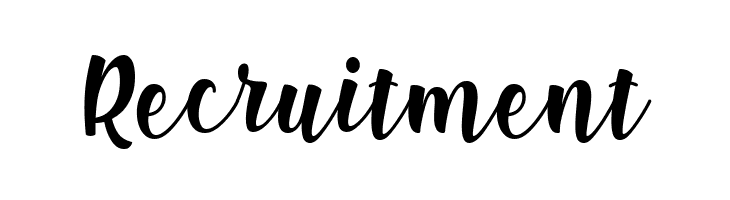 Recruitment Shink Font