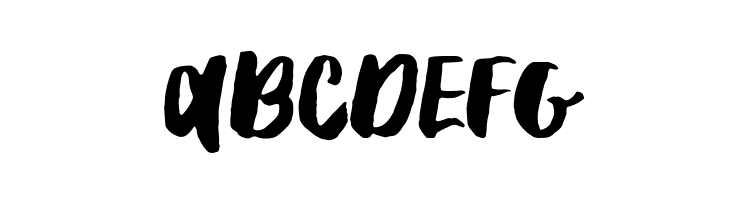ABCDEFG Reckless Sample Font