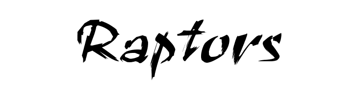 Raptors RoughBrush Font