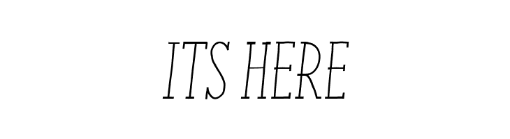 Enyo Slab Light Italic  Free Fonts Download