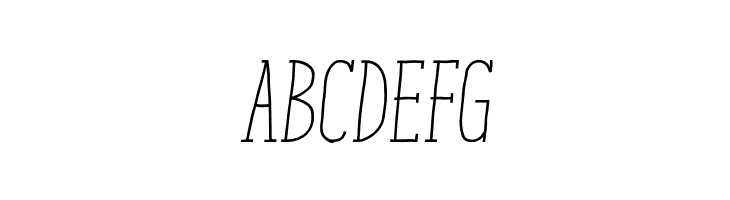 EnyoSlabLightItalic  Free Fonts Download