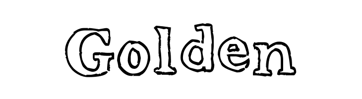 Golden Wobbly Bob Outline Font
