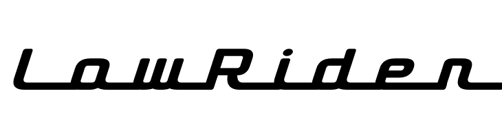 LowRider D3 Roadsterism Long Italic Font